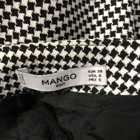 Mango Dresses & Skirts - Mango Mini Skirt Houndstooth Black & White Fully Lined Zip US 6 EUR 38